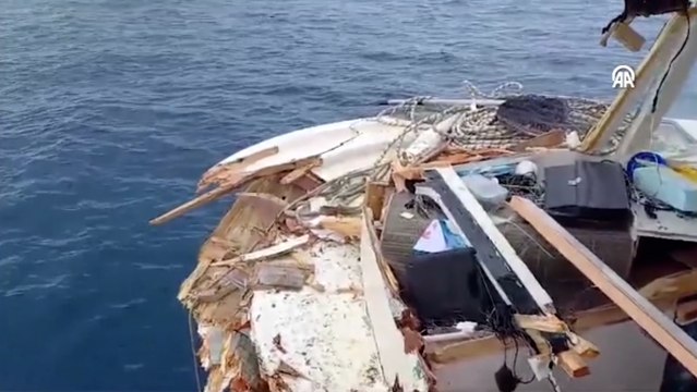 Gökçeada açıklarında avlanan balıkçının teknesine Yunan unsurlarınca hasar verildi