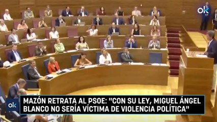 Mazón retrata al PSOE: "Con su ley, Miguel Ángel Blanco no sería víctima de violencia política"