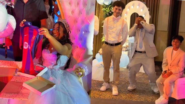Papá No Puede Creer El Regalo Sorpresa De Su Hija En Su Fiesta De Quince Años: Una Camiseta De Fútbol De Su Equipo Rival