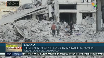 Líbano dispuesto a pactar por un alto al fuego en Gaza