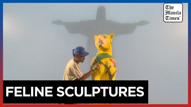 Jaguar sculptures exhibited across Rio in support of conservation projects