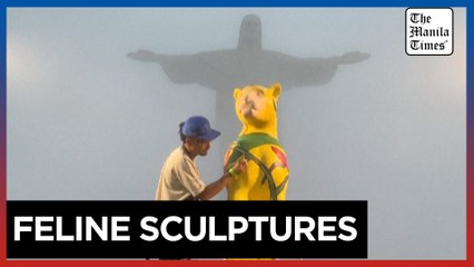 Jaguar sculptures exhibited across Rio in support of conservation projects