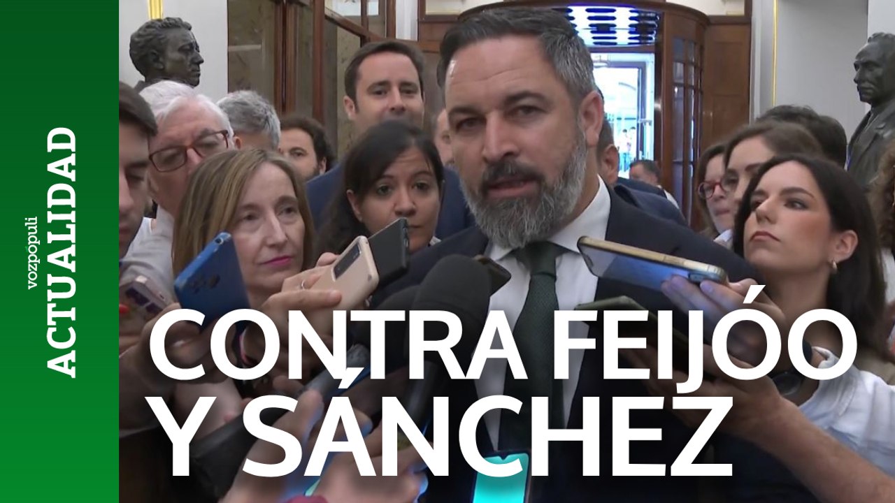 Abascal: "Vox está solo ante la traición de Sánchez y la estafa de Feijóo"