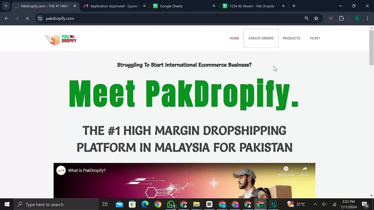 Pak Dropify Onboarding.