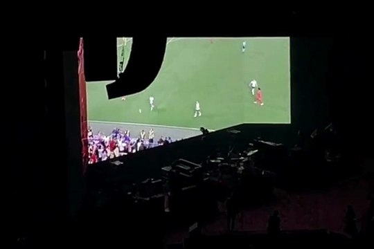 Killers celebrate England making Euros final with Mr. Brightside at London's O2 Arena.