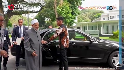 Presiden Jokowi Sambut Kunjungan Grand Syekh Al Azhar di Istana Merdeka