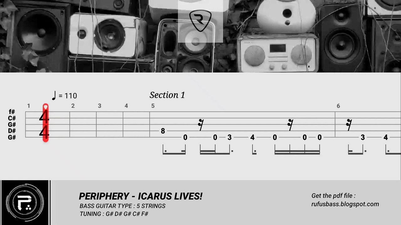 PERIPHERY - ICARUS LIVES [BASS TABS TUTORIAL]
