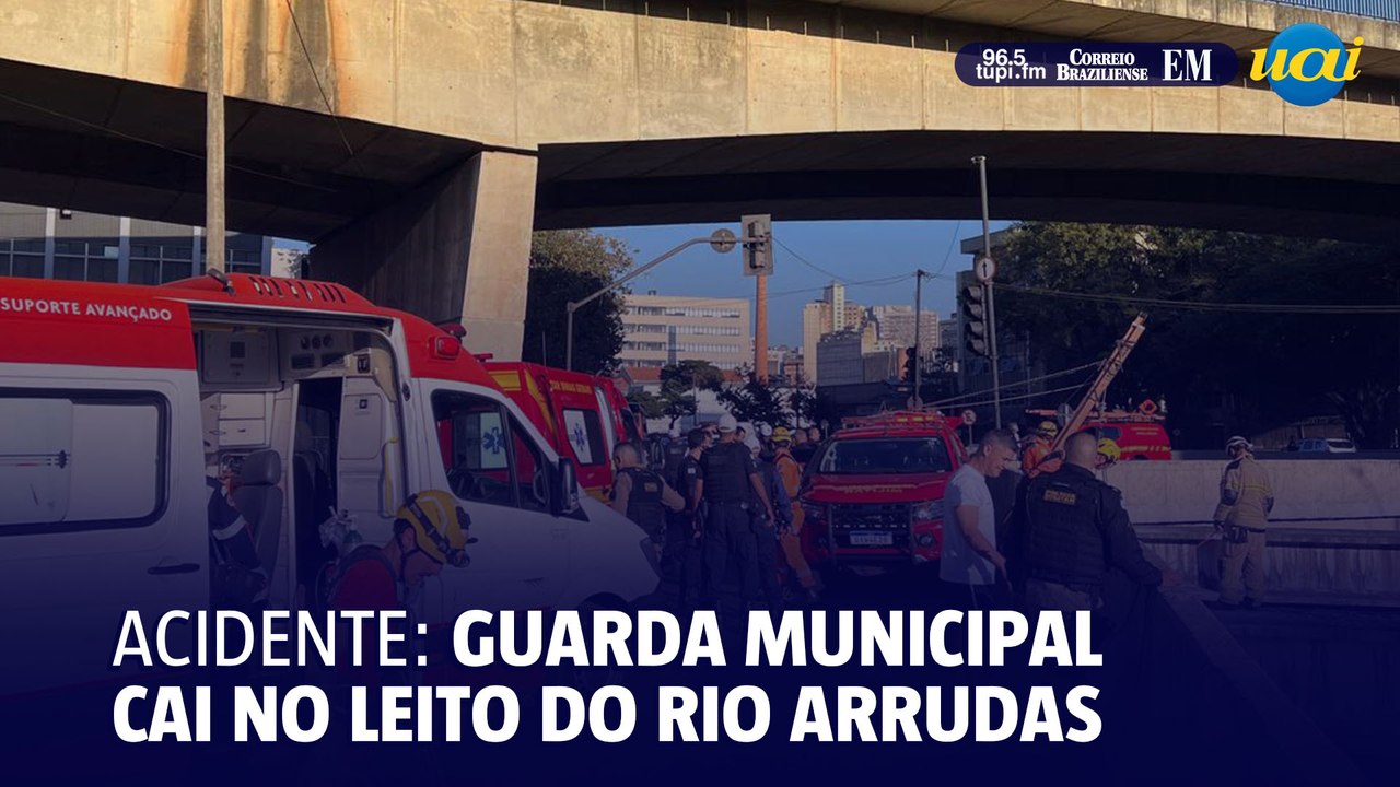 Acidente de moto faz guarda municipal cair Rio Arrudas