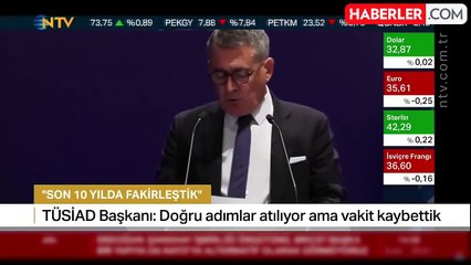 TÜSİAD Başkanı Turan: Enflasyonla mücadelede vakit kaybettik, bedeli çok ağır oldu