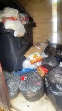 Uncollected rubbish in Cobb Close, Bury St Edmunds