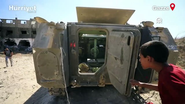 İsrail ordusunun Gazze'nin Şucaiyye Mahallesi'nde bıraktığı yıkım