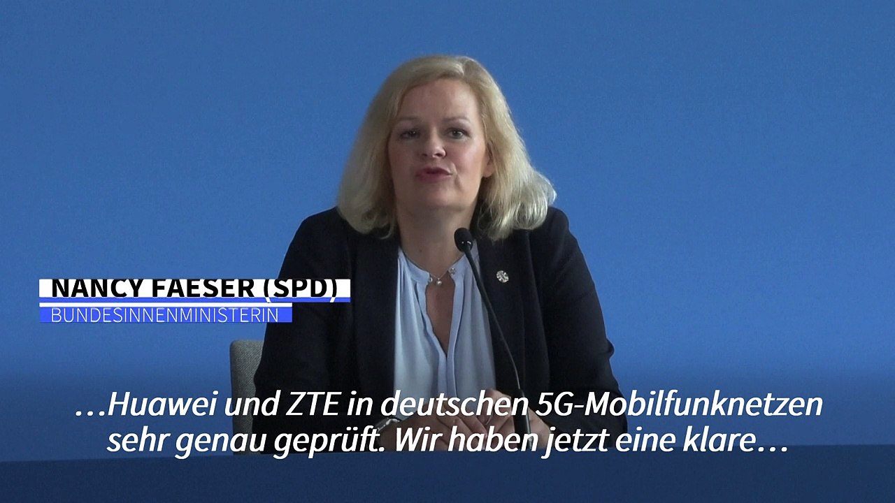 Bund verbietet Komponenten chinesischer Hersteller Huawei und ZTE in 5G-Netzen
