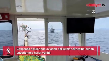 Gökçeada açıklarında Yunan botu Türk teknesine saldırdı
