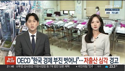 OECD "한국 경제 부진에서 벗어나"…저출산 심각 경고