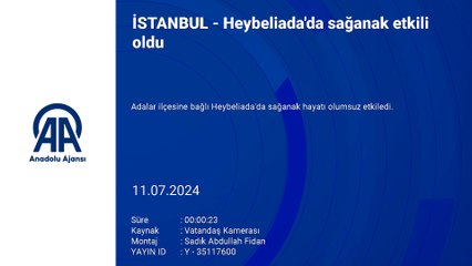 Heybeliada'da sağanak: Bazı iş yerlerini su bastı