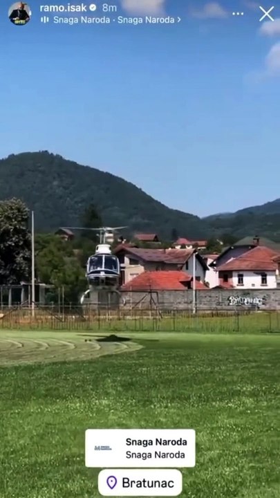 Ramo Isak helikopterom došao u Srebrenicu