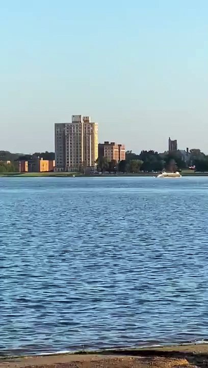 Half-sunk pleasure boat remains stuck in Detroit River after 20 people rescued