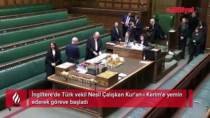 İngiltere'de Türk vekil Nesil Çalışkan Kur'an-ı Kerim'e yemin ederek göreve başladı
