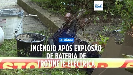 Explosão de trotinete elétrica provoca incêndio na Lituânia