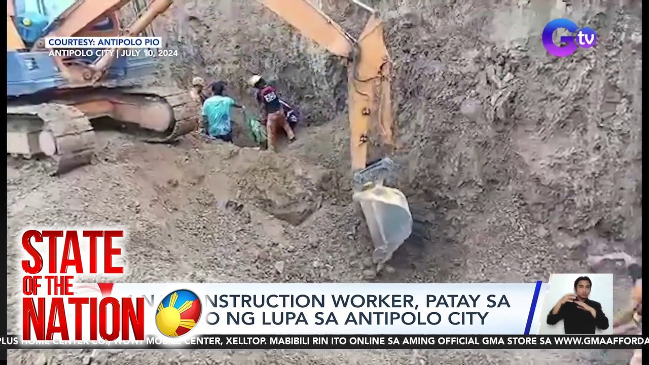Apat na construction worker, patay sa pagguho ng lupa sa Antipolo City | SONA