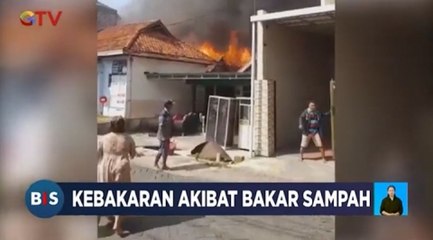 Gegara Pegawai Bakar Sampah, Pabrik Busa Kasur di Kabupaten Gresik Ludes Terbakar
