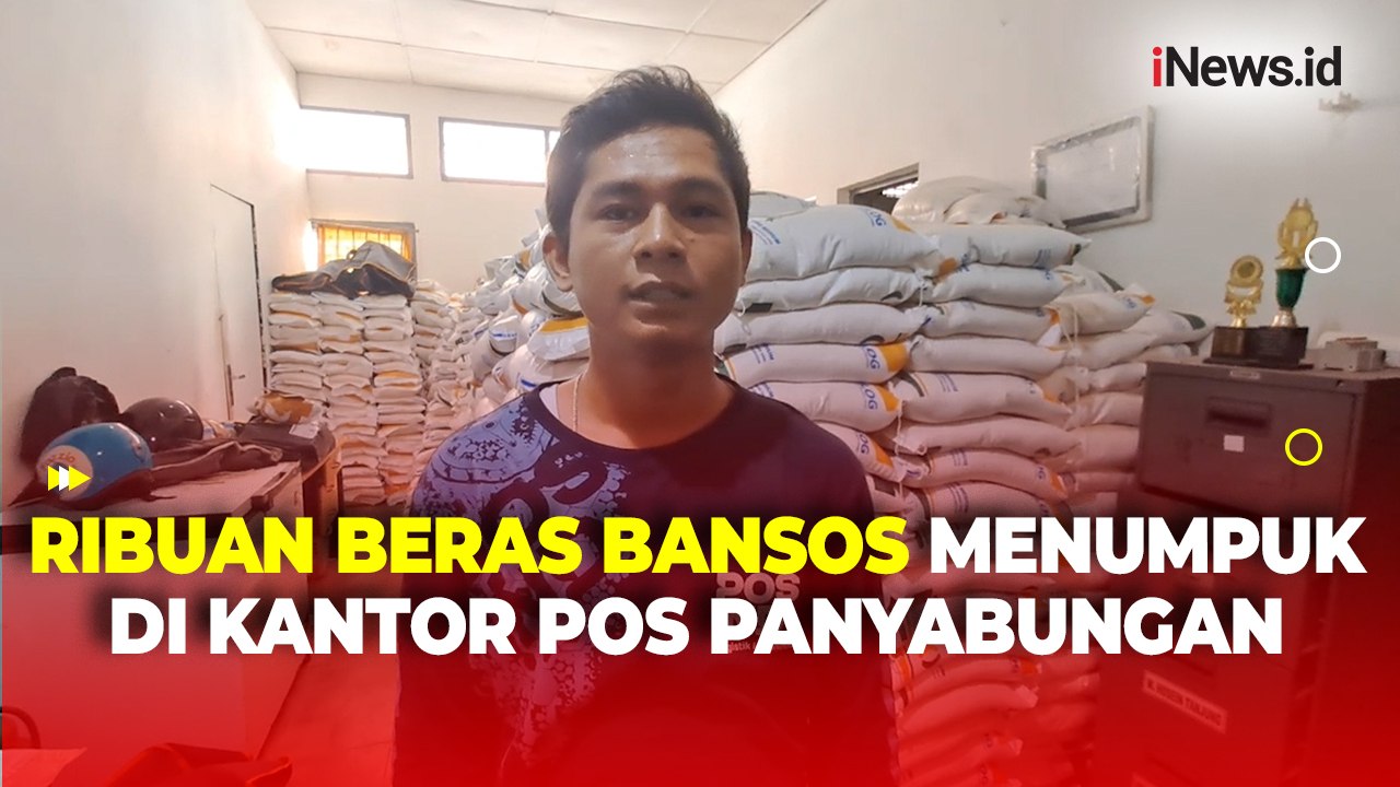 Ribuan Beras Bansos Menumpuk di Kantor Pos Panyabungan Belum Diambil Warga, Ada Apa?