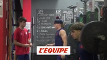 Séance de musculation pour les Bleuets - Rugby - CM U20