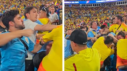 Copa América: Difunden nuevo video del inicio de la bronca entre aficionados de Colombia y Uruguay
