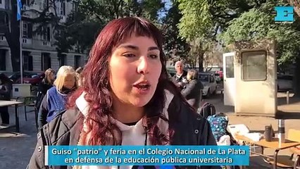Guiso patrio y feria en el Colegio Nacional de La Plata en defensa de la educación pública universitaria