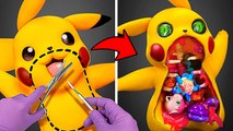 What's in Pikachu's belly?  I Turn Pikachu Into Terrifying Monster And More! Pokémons Crafts
