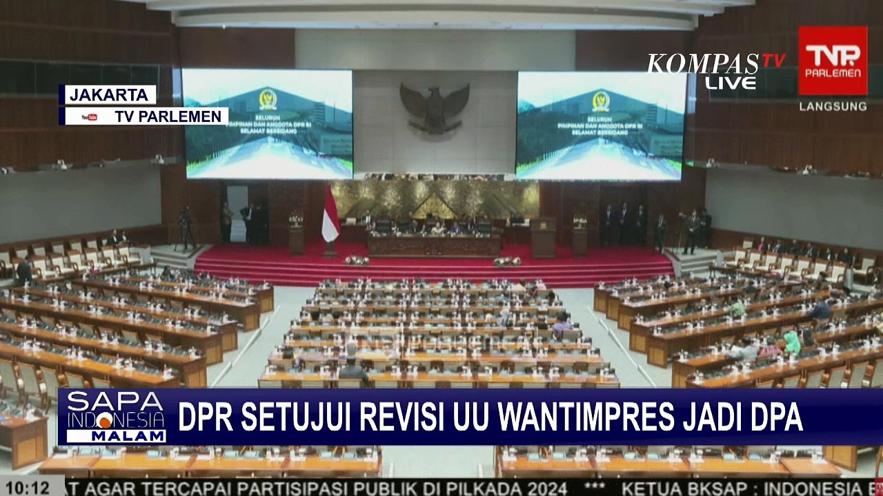 DPR Setujui Revisi UU Wantimpres Jadi DPA, ini Beda Jumlah hingga Masa Jabatannya