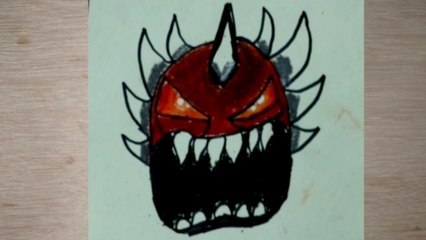 Drawing Extreme Demon/Geometry Dash fan