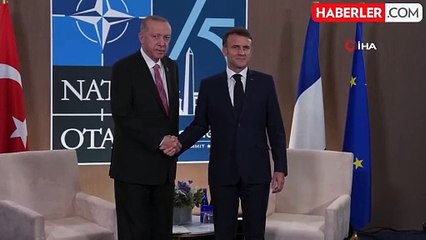 Cumhurbaşkanı Erdoğan, Fransa Cumhurbaşkanı Macron ile görüştü
