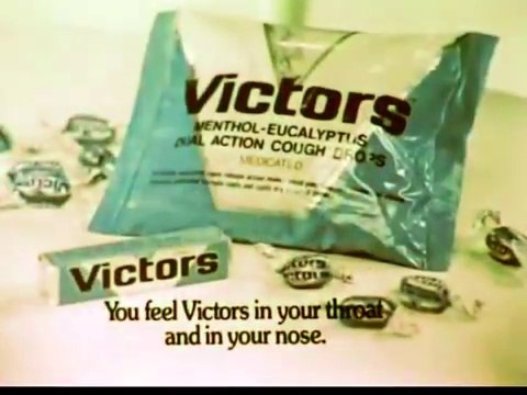 1970s Victors (Vicks) cough drops (now called Vicks) Charlotte Rae TV commercial