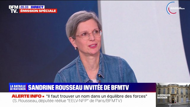Tractations à gauche pour Matignon: C'est la règle du groupe le plus fort (...), il y a un système de points , affirme Sandrine Rousseau