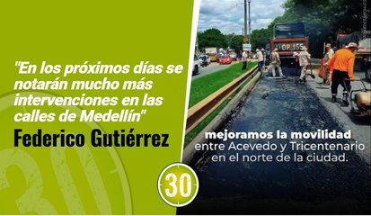 ¡Tapando huecos y repavimentando! Medellín le pone "amor" a la malla vial