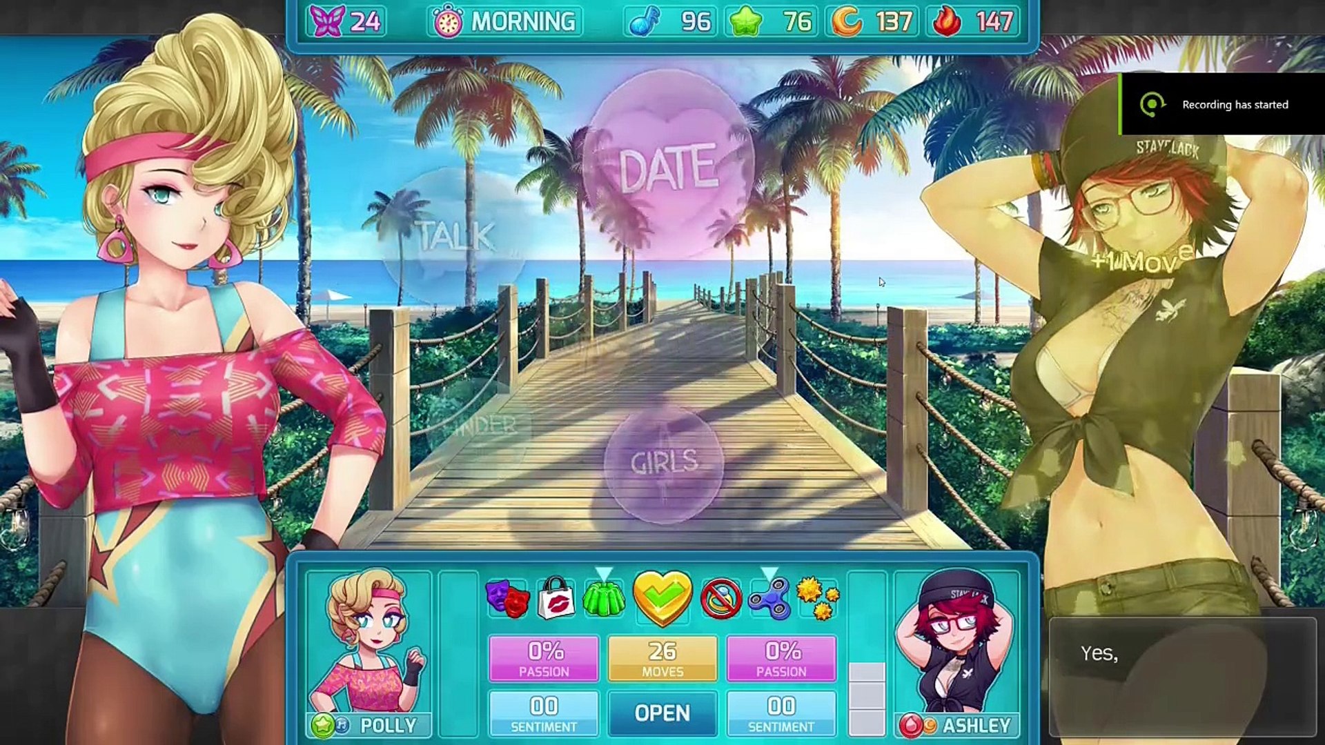 ashley all dialogue events pairs HuniePop 2: Double Date