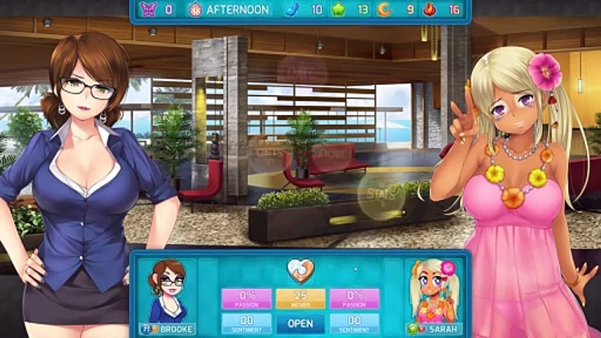 brooke & sarah all date events HuniePop 2: Double Date