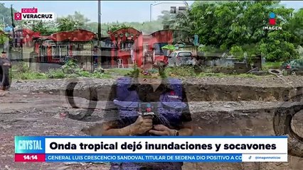 Las fuertes lluvias dejan inundaciones y socavones en Veracruz