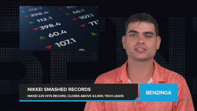 Japan's Nikkei 225 Index Smashes Records, Closing Above 42,000. Tech Stocks Lead the Way