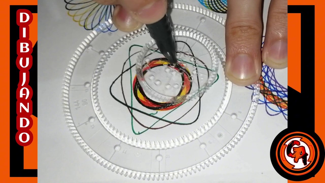 (VIDEO #1)  DIBUJANDO un hermoso diseño geométrico con marcadores de colores y un espirógrafo