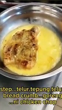 Fried and grilled chicken chop