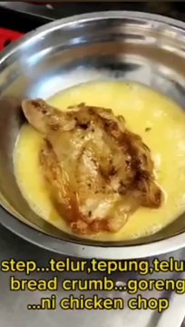 Fried and grilled chicken chop