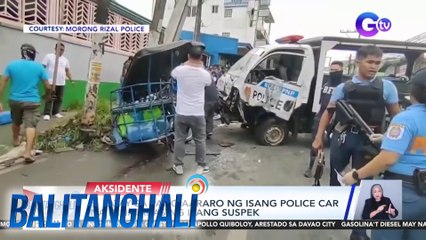 3 patay sa pang-aararo ng isang police car na itinatakas ng isang suspek | Balitanghali