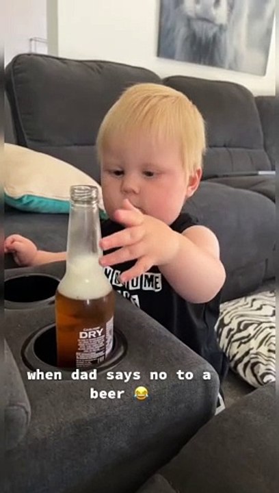 When dad says no to a beer so funny 