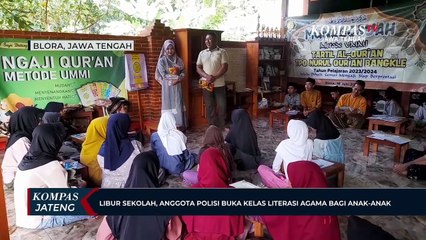 Libur Sekolah, Anggota Polisi Buka Kelas Literasi Agama bagi Anak-anak