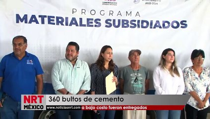 360 bultos de cemento a bajo costo fueron entregados _  NRT noticias