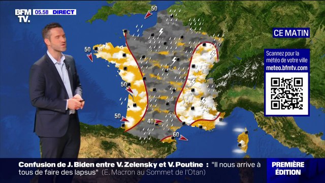 Des conditions toujours très orageuses dans l'est et des averses très importantes pour une grande partie du pays