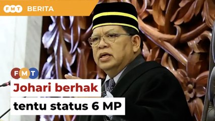 Скачать видео: Johari berhak tentu status 6 Ahli Parlimen, kata peguam