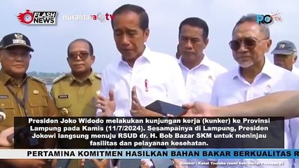 Kunker ke Lampung, Jokowi Tinjau RSUD dan Resmikan Infrastruktur di Desa Jagang